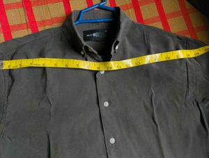 Olive Green Button-Down Shirt