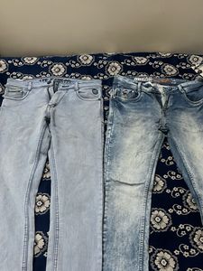 Men's Jeans combo - Light Wash & Acid Was