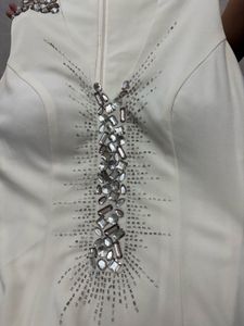 Elegant Embellished White Dress