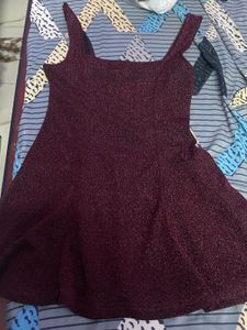 Chic Burgundy Skater Dress