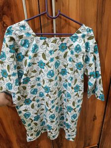 New and never wear Floral Print Cotton Kurta