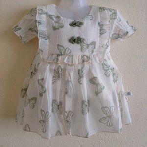Adorable Butterfly Print Baby Girl Dress