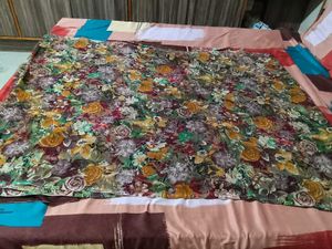Beautiful Floral Saree with blouse piece
