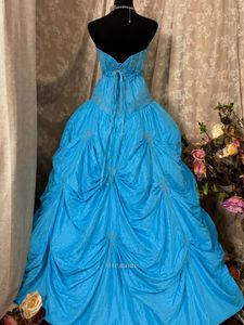 Stunning Blue bll gown barbie birthday Bridal Lehe