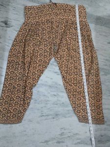 Orange Floral Print stitched Salwar pant 2 nos