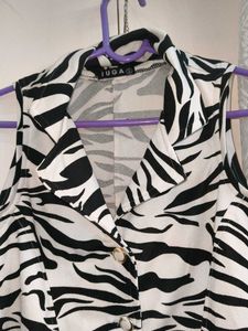 Zebra Print Vest Top