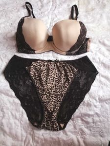 Lace & Leopard Lingerie Set
