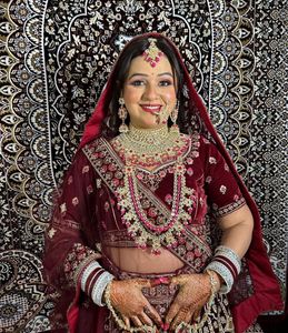 Stunning Maroon Bridal Lehenga