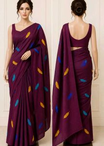 Designer Saree with Feather Print