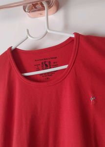 Dark Red Gymwear/casual T-Shirt