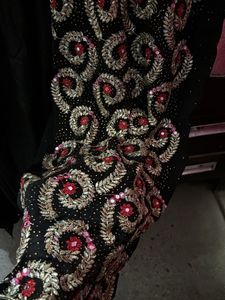 Embellished Black Kurta Set