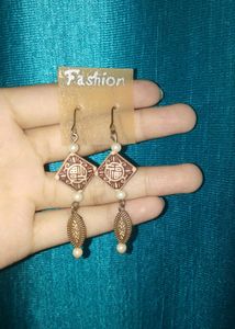 Combo Of 2 Wooden-Pearl Earrings/Earring!!