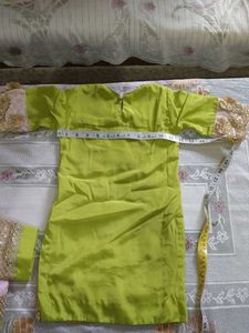 Stunning Lime Green Kurta with Pink Palazzo