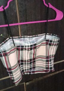 Plaid Corset Top