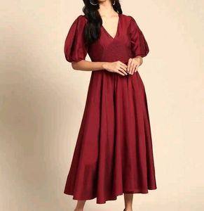 Elegant Maroon Maxi Dress