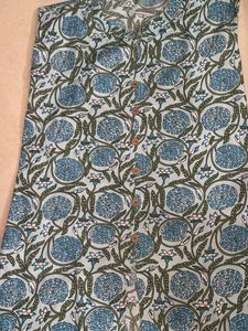 Blue Floral Print Kurta with Pants