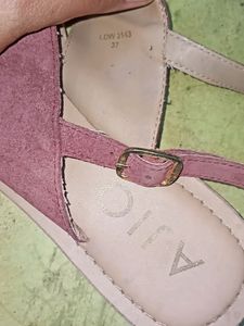 AJIOStrappy Flat Sandals with Sling Back