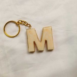 Resin Initial "M" Keychain