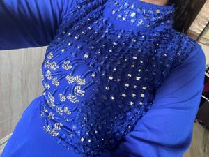 Royal Blue Beaded Dress