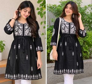 Black Embroidered Kurti
