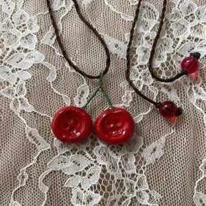 2 × Fruit Button Necklaces