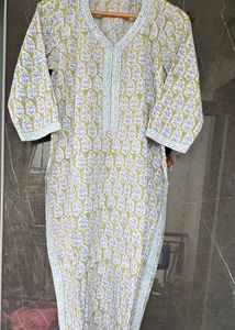 Block Print Kurta Set with Dupatta