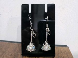 Sparkling Crystal Heart Earrings
