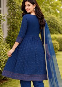 Beautiful Teal Kurta with Mirror Work