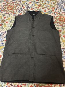 Men's Grey Nehru Jacket