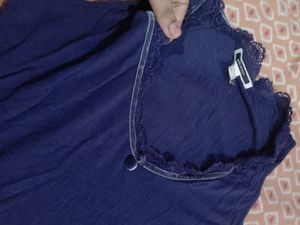 Blue V-Neck Tank Top