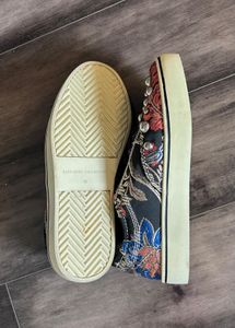 Zara Embroidered &amp; Embellished Sneakers
