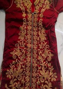 wedding maroon farara set