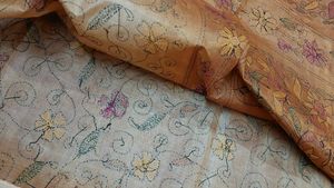 Elegant Embroidered Kantha Saree