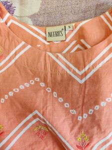 Peach Printed Tiered Maxi Dress