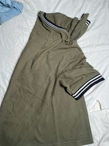 Balmain Paris Olive Green Tee