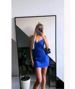 Silky Blue Slip Zara dress