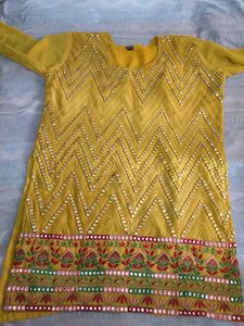 Embellished Yellow Kurta