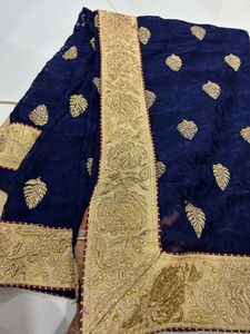 Designer Saree With 5xl Blouse