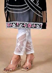 Elegant Embroidered Black Kurta Set