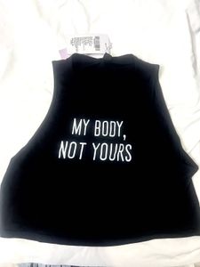 Black Graphic Tank Top