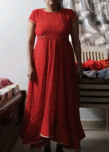 customized Red Ethnic Dress Women just reference