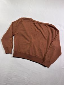 Brown V-Neck Cardigan