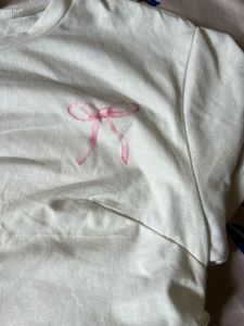 Cute Bow Detail T-Shirt