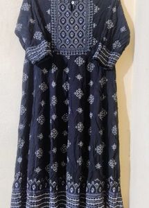 Black Full Anarkali Kurti