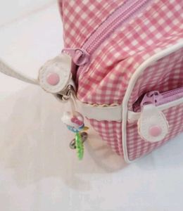Cute Pink Gingham Hello Kitty Bag