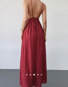 Red Polka Dot Maxi Dress