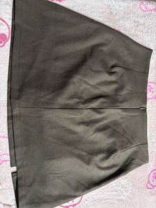 Chic Brown Bow A-Line Skirt