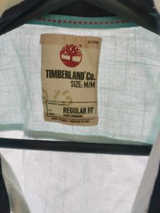 Sea green linen shirt from Timberland
