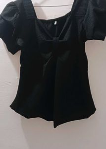 Elegant Black Textured top