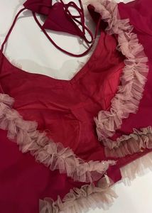 Stunning Red Ruffle Blouse
